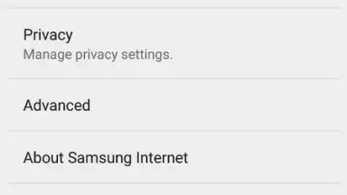 Capture d'écran de Samsung Internet Lite/Go 6