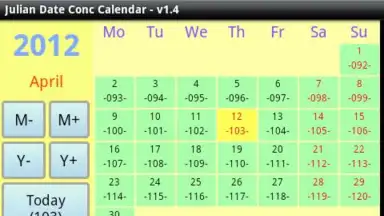 Capture d'écran de Julian Date Conv Calendar 2