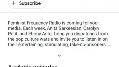 Capture d'écran de Google Podcasts 2