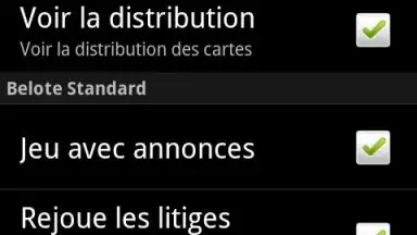 Capture d'écran de AndroBeloteFree 5