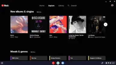 Capture d'écran de YouTube Music for Chromebook 3
