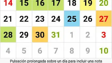 Capture d'écran de Calendario Laboral Argentina 7