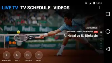Capture d'écran de Eurosport Player 12