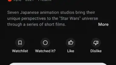 Capture d'écran de Google TV 4