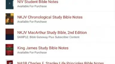 Capture d'écran de Bible Gateway 16