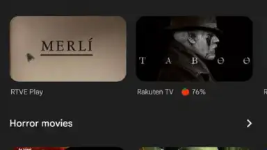 Capture d'écran de Google TV 9