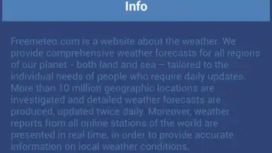 Capture d'écran de Freemeteo 1