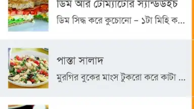 Capture d'écran de Bangla Recipes 14