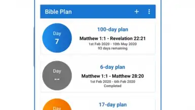 Capture d'écran de Bible Plan 2