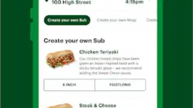 Capture d'écran de Subway® - Official App 4