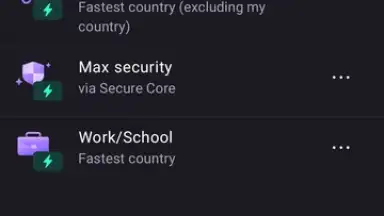 Capture d'écran de ProtonVPN 11