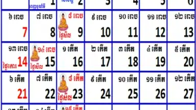Capture d'écran de khmer Calendar 2015 1