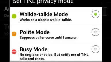 Capture d'écran de TiKL Touch Talk Walkie Talkie 2