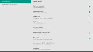 Capture d'écran de VMware Horizon Client 15