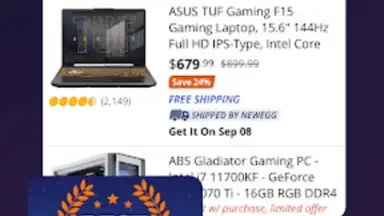 Capture d'écran de Newegg 4