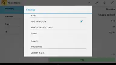 Capture d'écran de Audio Memos 12