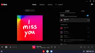 Capture d'écran de YouTube Music for Chromebook 1