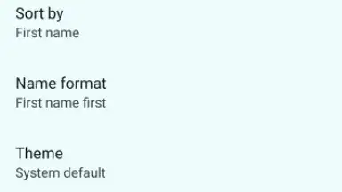 Capture d'écran de Google Contacts 7