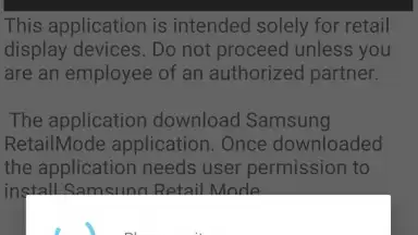 Capture d'écran de Samsung Retail Mode 2