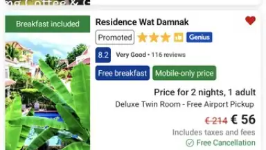 Capture d'écran de Booking.com 6