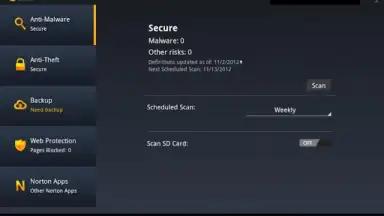 Capture d'écran de Norton Mobile Security 3