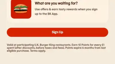 Capture d'écran de Burger King App: Food & Drink 2