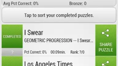 Capture d'écran de Crossword Puzzle 9