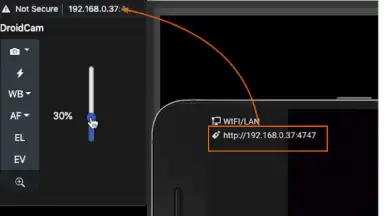 Capture d'écran de DroidCam OBS 4
