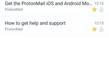Capture d'écran de Proton Mail 4