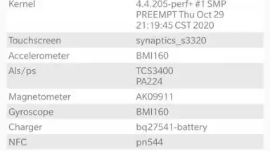 Capture d'écran de Device Info HW 5