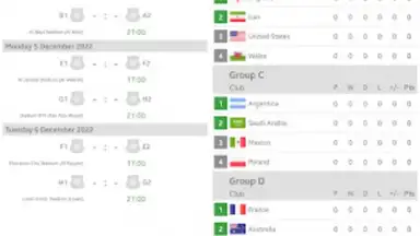 Capture d'écran de Live Scores for World Cup 2022 2