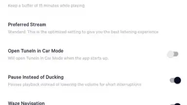 Capture d'écran de TuneIn Radio 14