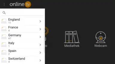Capture d'écran de onlineTV 2