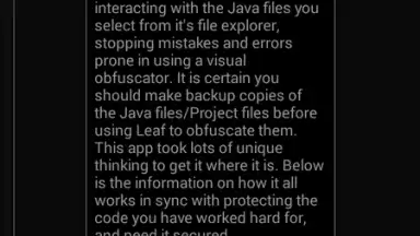 Capture d'écran de Leaf Pro Java Obfuscator 1