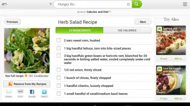 Capture d'écran de Recipes & Nutrition 20