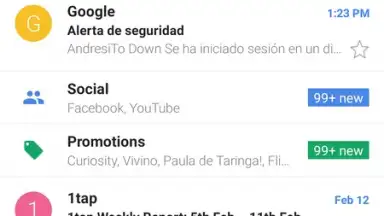 Capture d'écran de Gmail GO 7