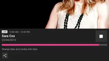 Capture d'écran de BBC iPlayer Radio 7