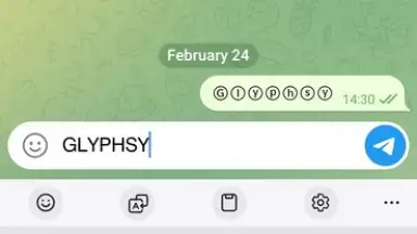 Capture d'écran de Glyphsy – Stylish Keyboard 5