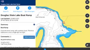 Capture d'écran de Garmin ActiveCaptain® 5