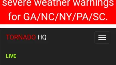 Capture d'écran de Alertas de tormentas y tiempo severo en vivo 1