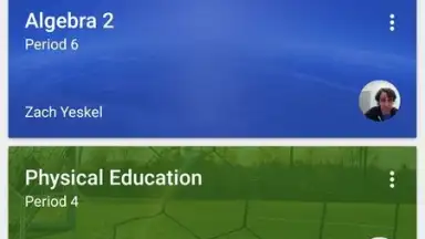 Capture d'écran de Google Classroom 9