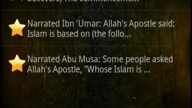 Capture d'écran de Sahih Al Bukhari 7