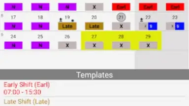 Capture d'écran de Roster-Calendar 3